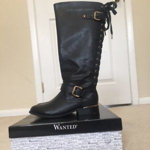 Sold - Black Lounge lace back boot